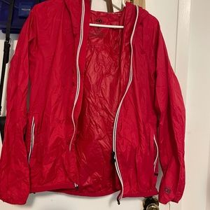 Nylon packable rain jacket